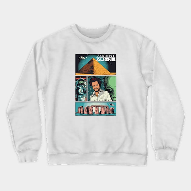 Ancient Aliens Comic Page Crewneck Sweatshirt by BanyakMau